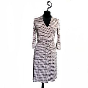 Janette Fashion Faux Wrap Print Stretch Dress Size